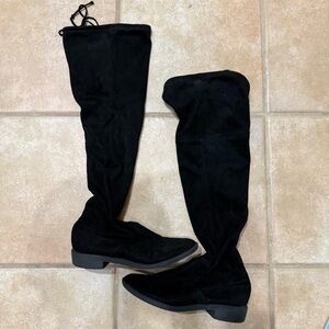 Zigi Soho Black Flat Over The Knee Boots - Size 6.5